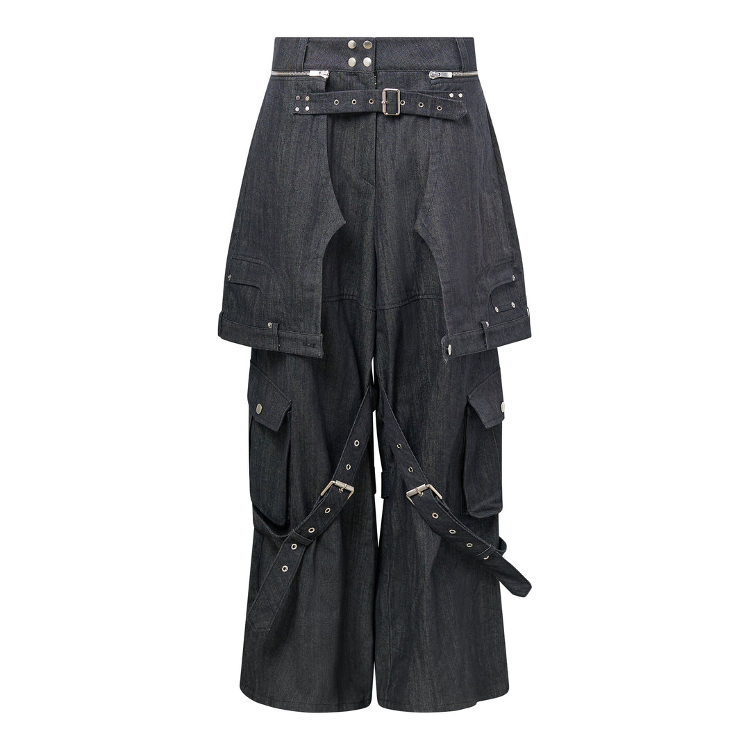 Covertible Layered Wide Pants