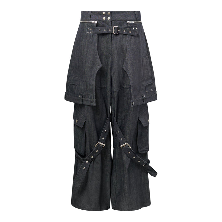 Covertible Layered Wide Pants