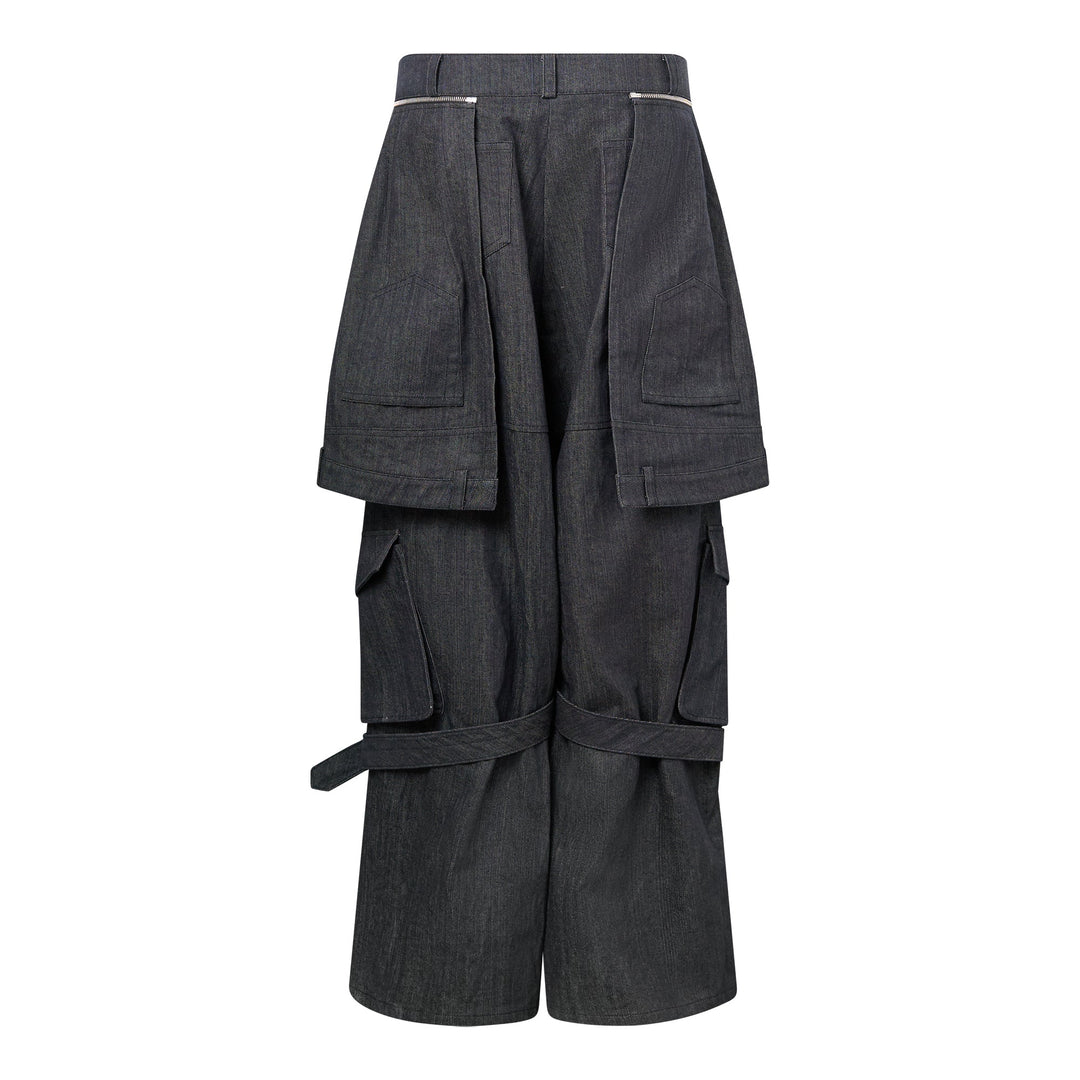 Covertible Layered Wide Pants