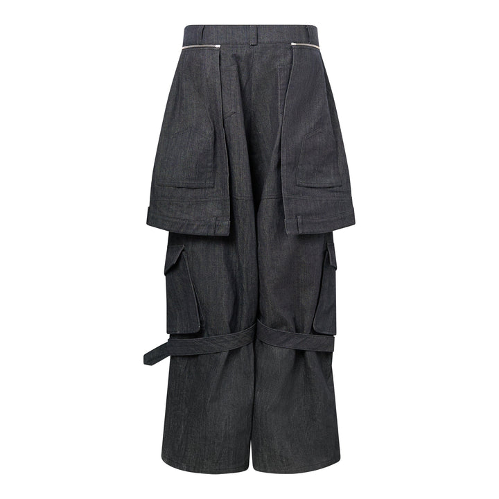 Covertible Layered Wide Pants