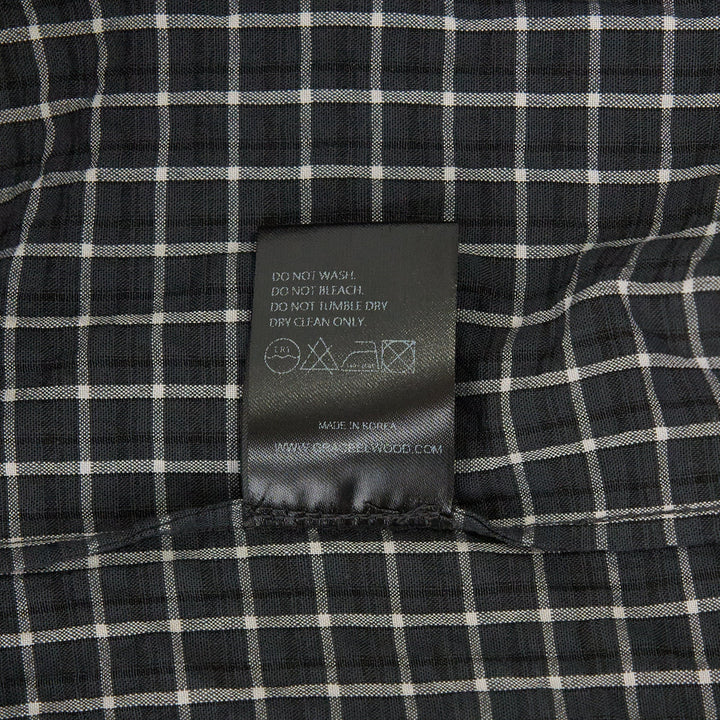 Convertible Oversized Double Check Pattern Shirt