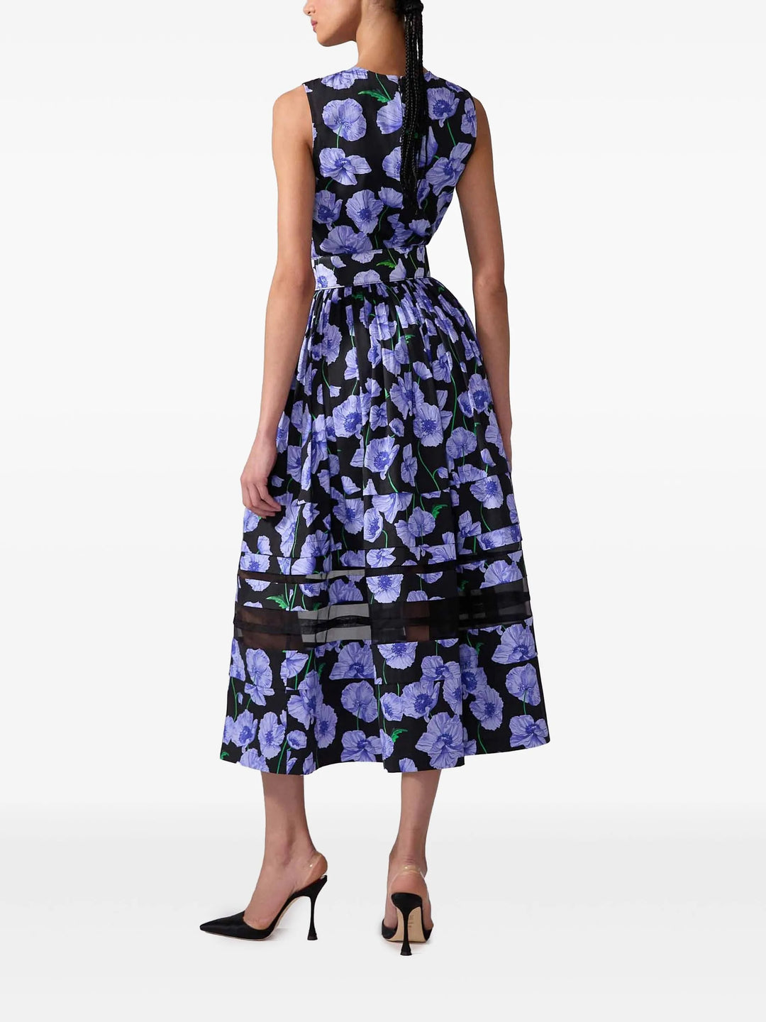 ノースリーブコットンミディドレス