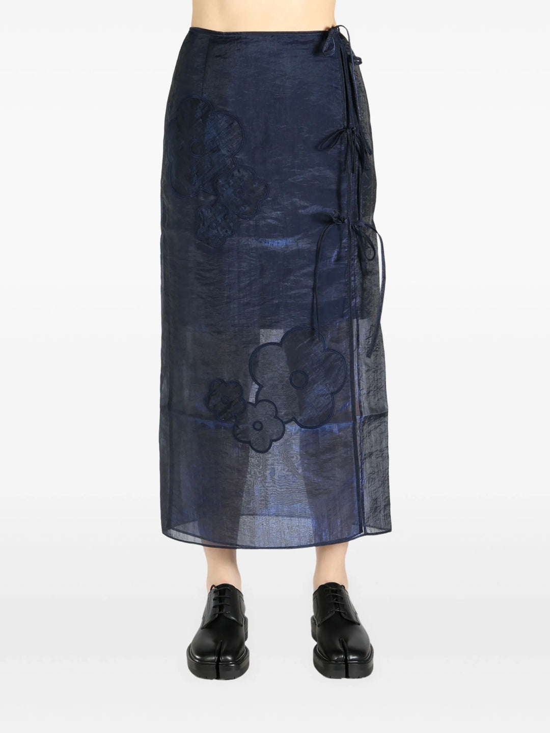 April Skirt Liquid Myrtia Navy Skirt
