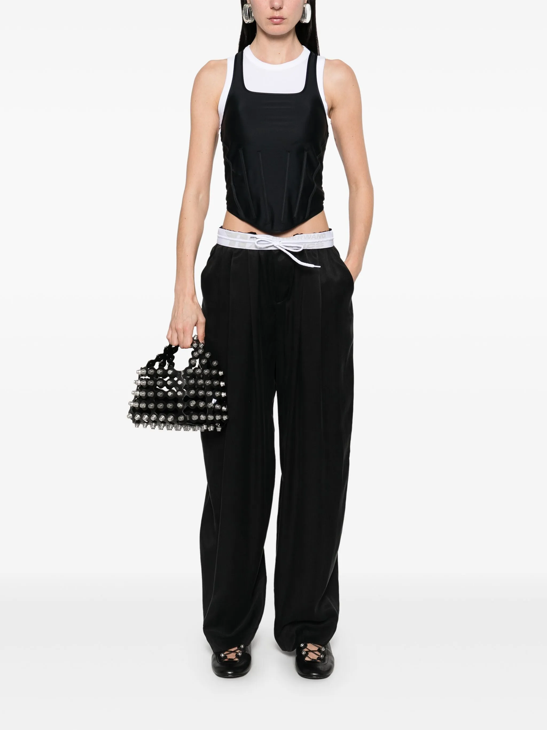 Pre-Styled Trouser With Turn-Down Waistband