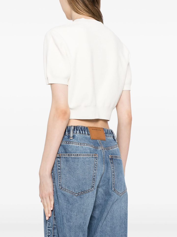 Logo-Embossed Ribbed Chenille Sweater