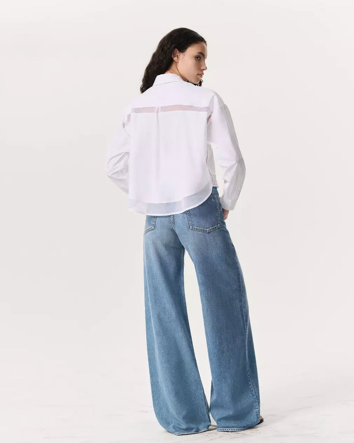 Beatrice Cropped Combo Shirt