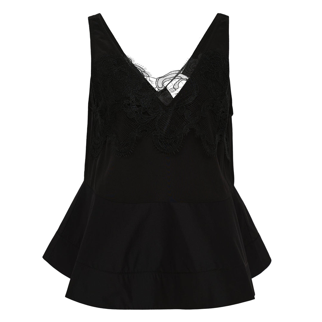 Peplum Tank With Lace