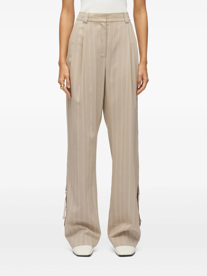 Single Pleat Wide Leg Pants