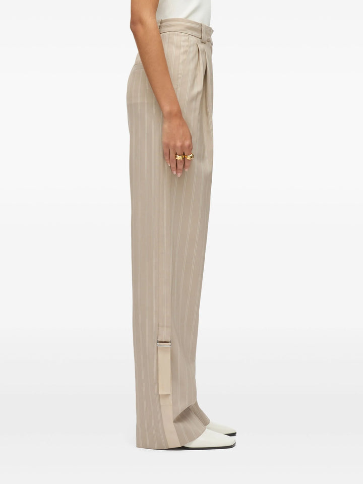 Single Pleat Wide Leg Pants