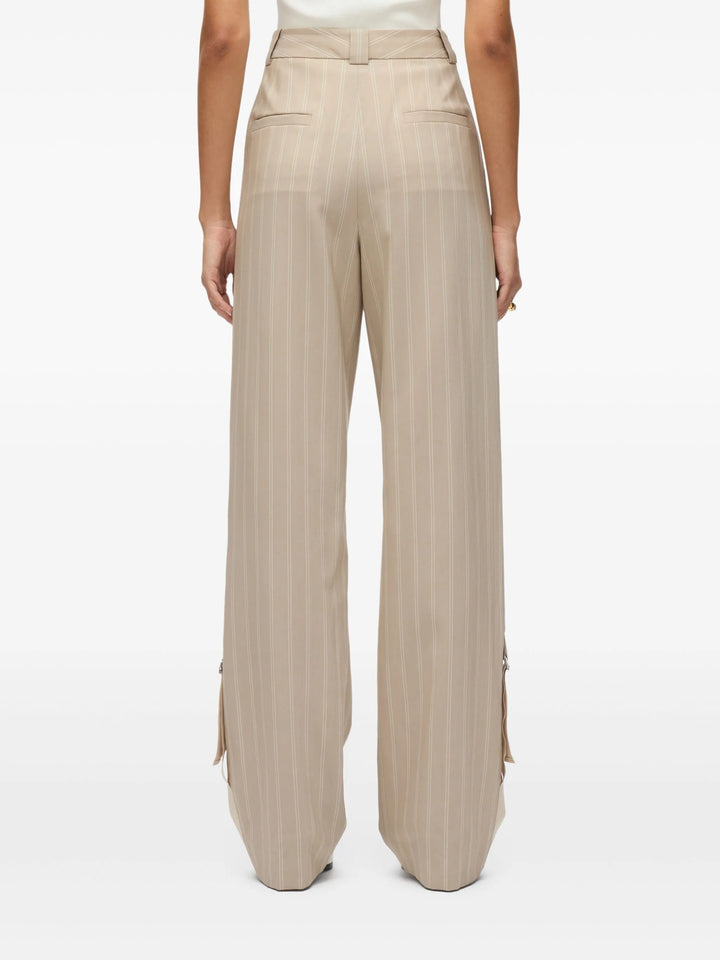 Single Pleat Wide Leg Pants
