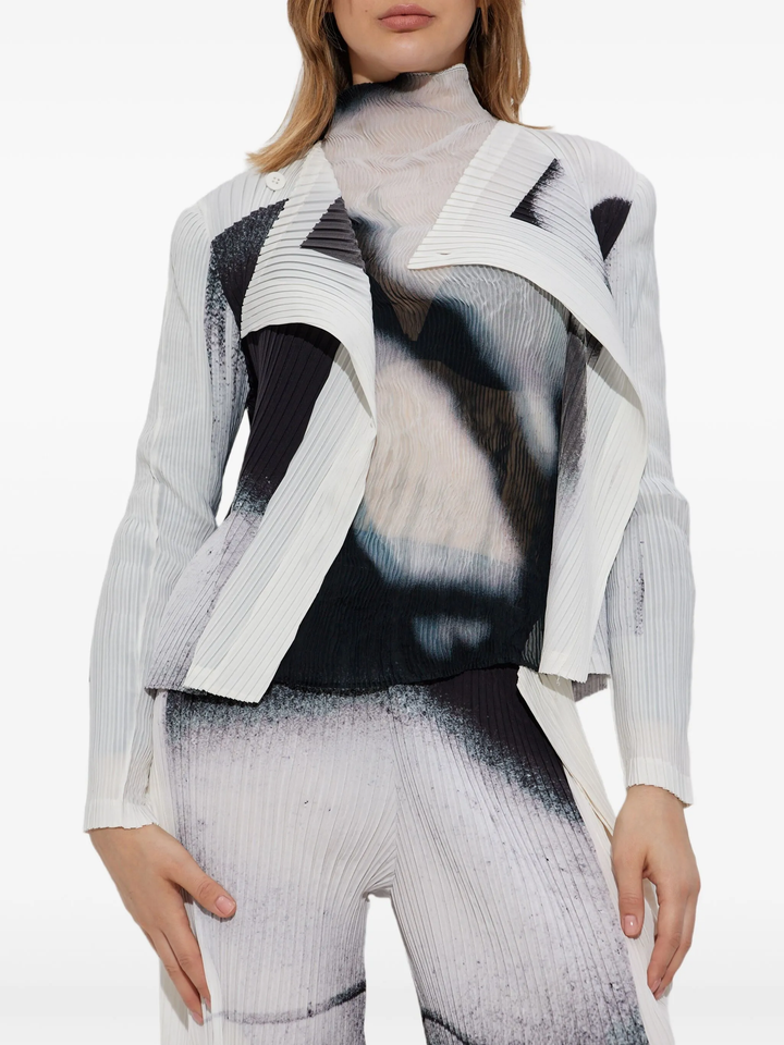 Shadow Study Pleats Pleated Cardigan