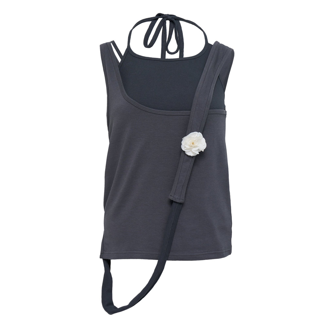 Multiway Layered Sleeveless Charcoal