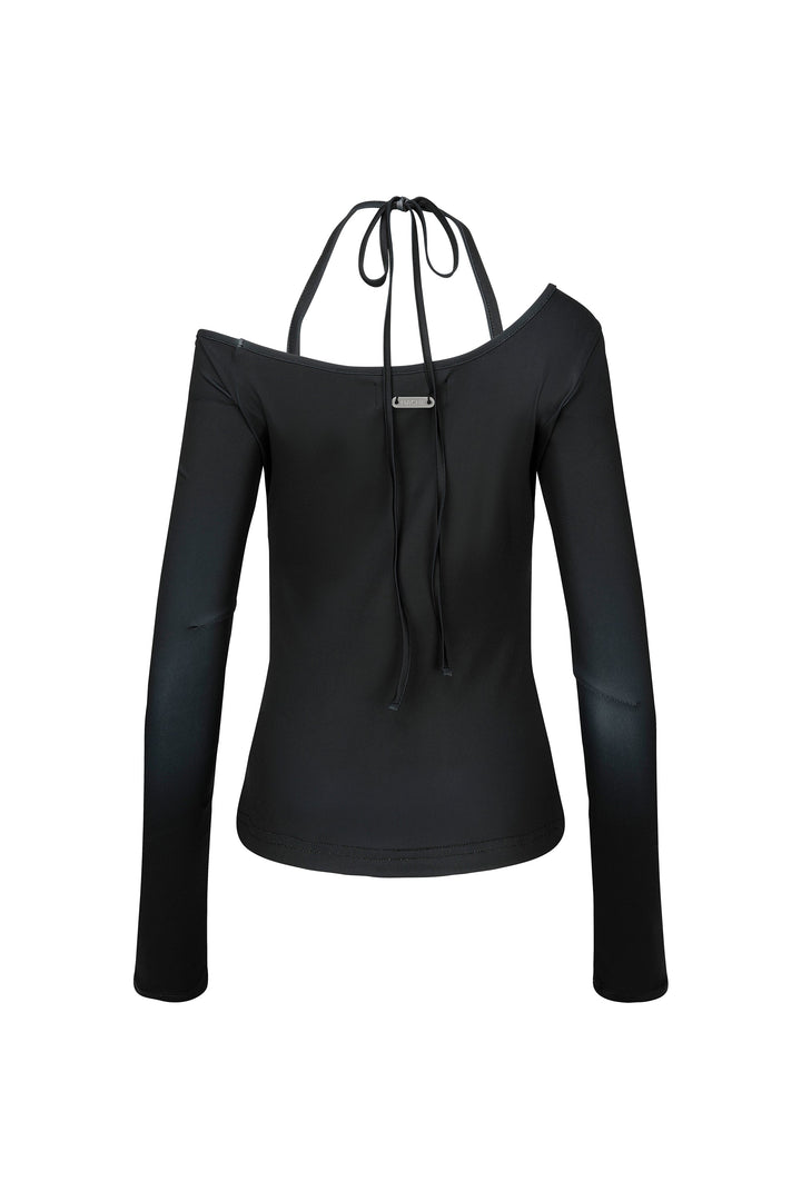 Halter Slim Fit Long Sleeve Top