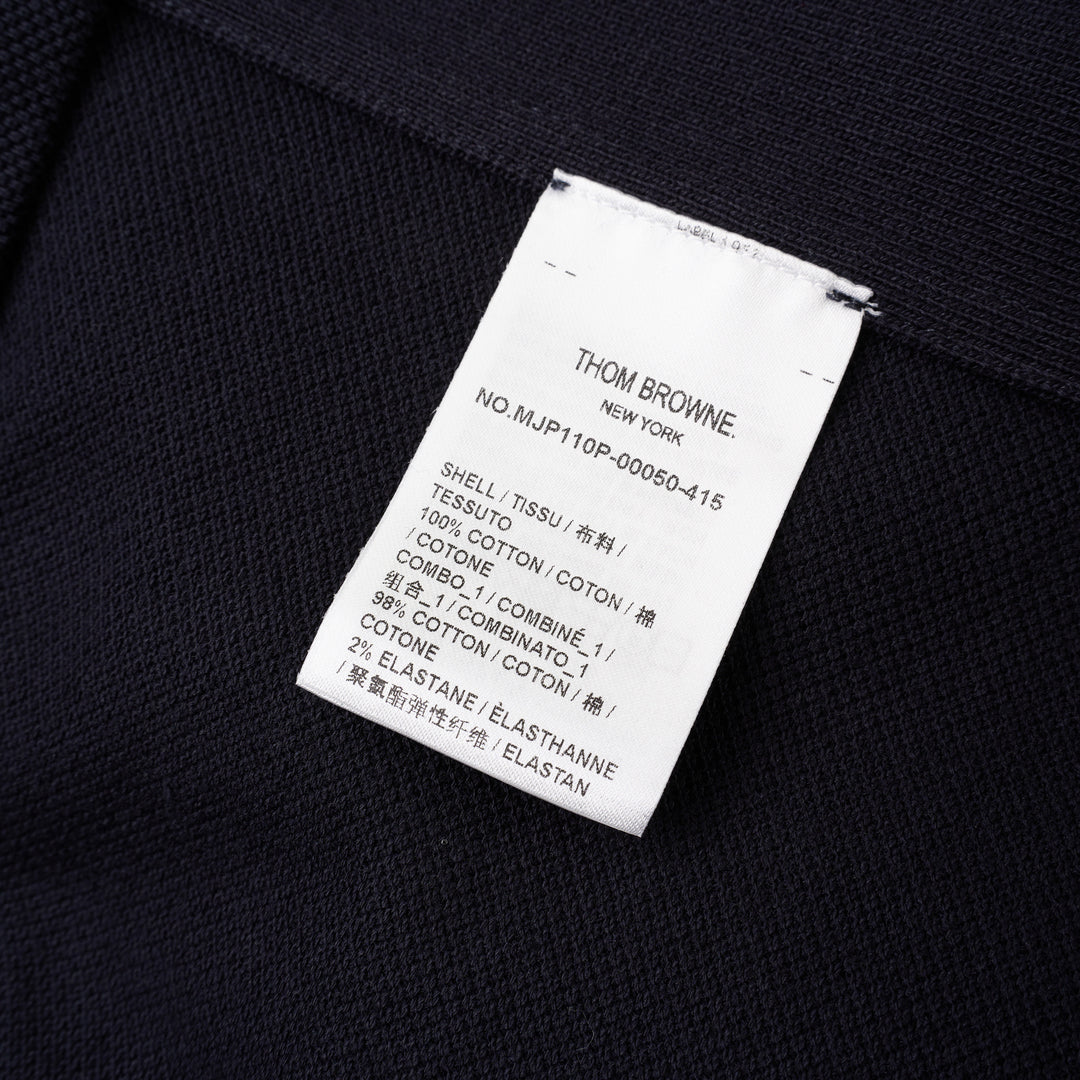 Thom Browne Short Sleeve Rib Cuff Polo - view 5