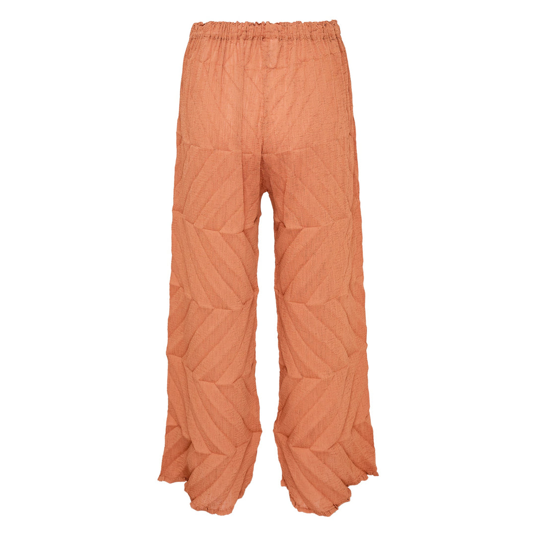 Zig Zag See-Through Crepe Pants
