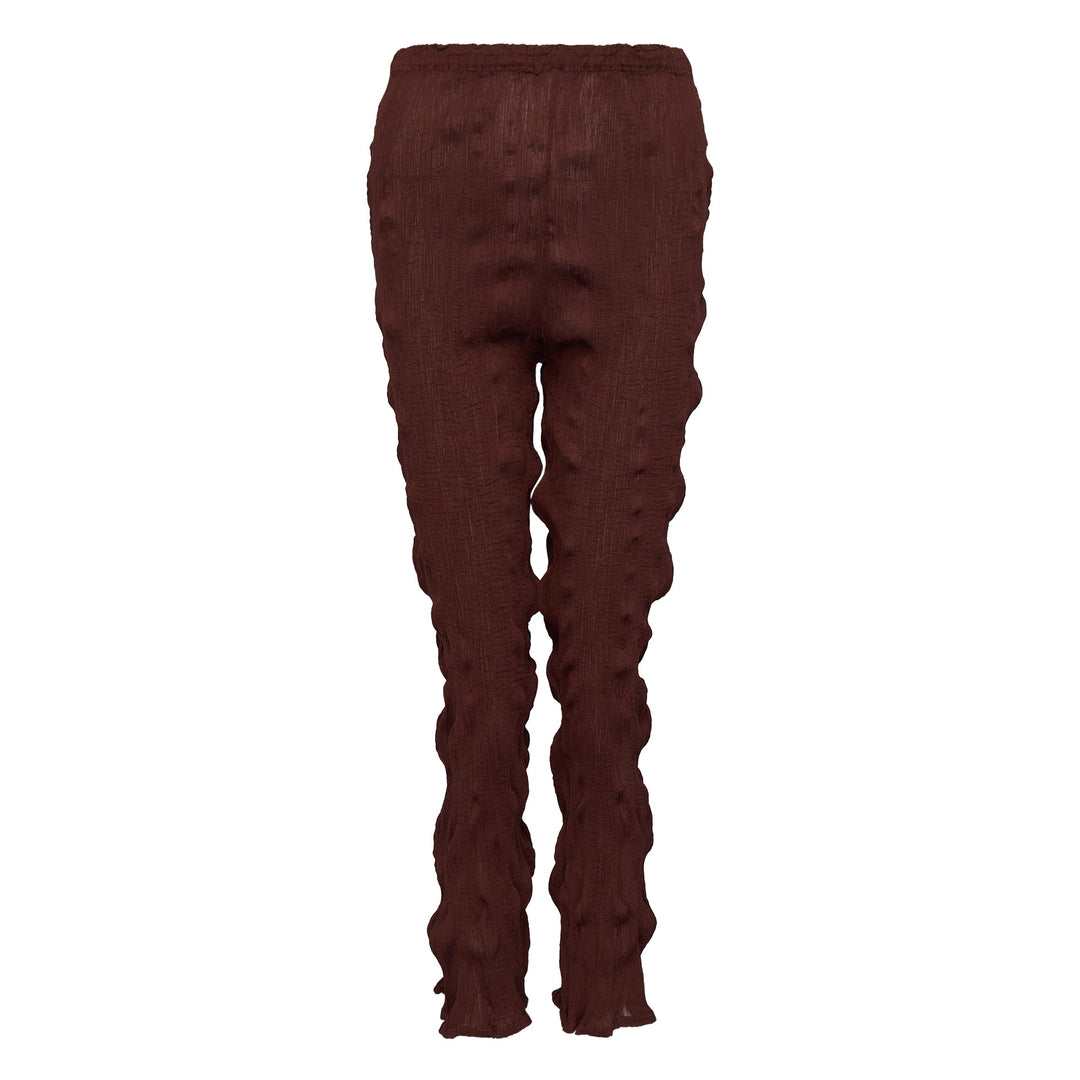 Twist See-Through Crepe Pants
