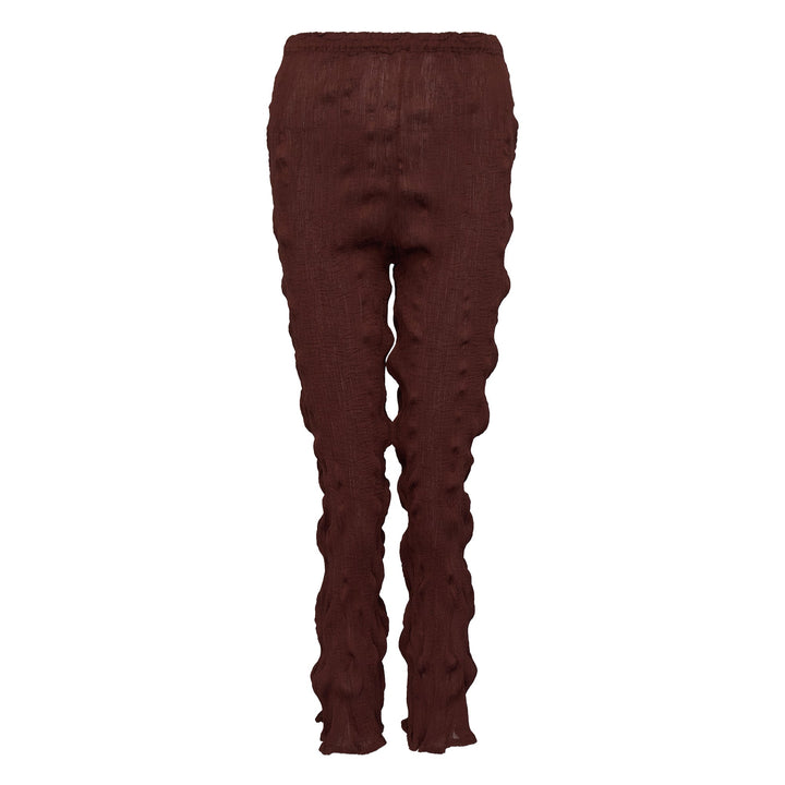 Twist See-Through Crepe Pants