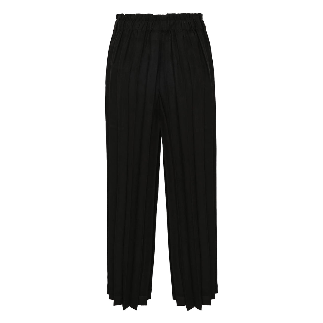Suede Like Pleats Bottom Pants