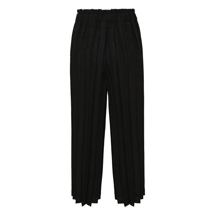 Suede Like Pleats Bottom Pants