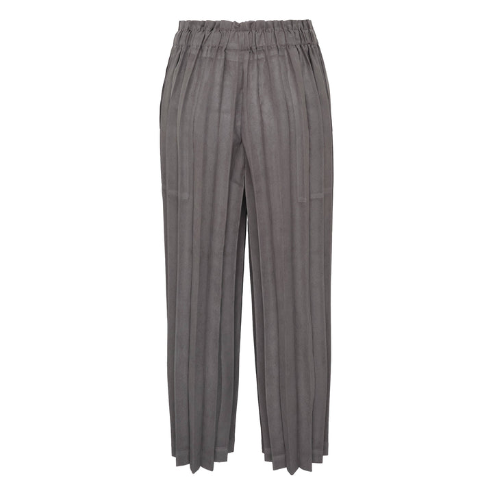 Suede Like Pleated Pants
