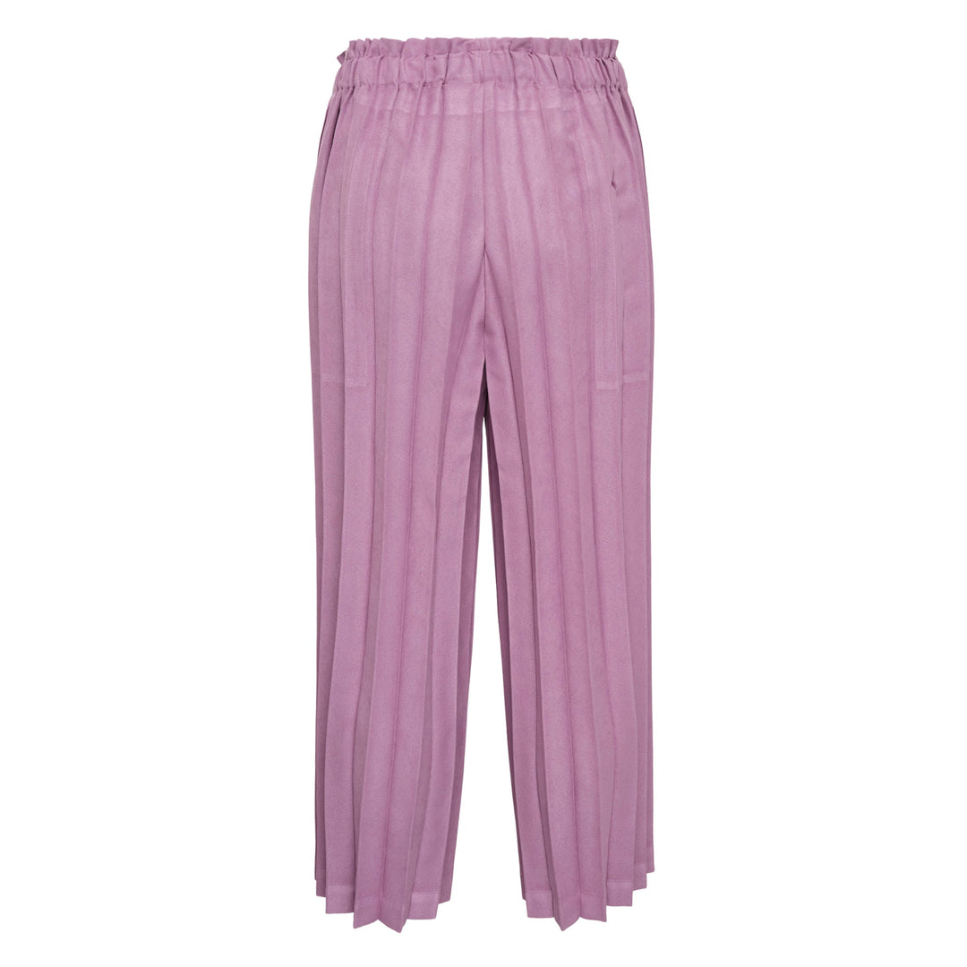 Suede Like Pleats Bottom Pants