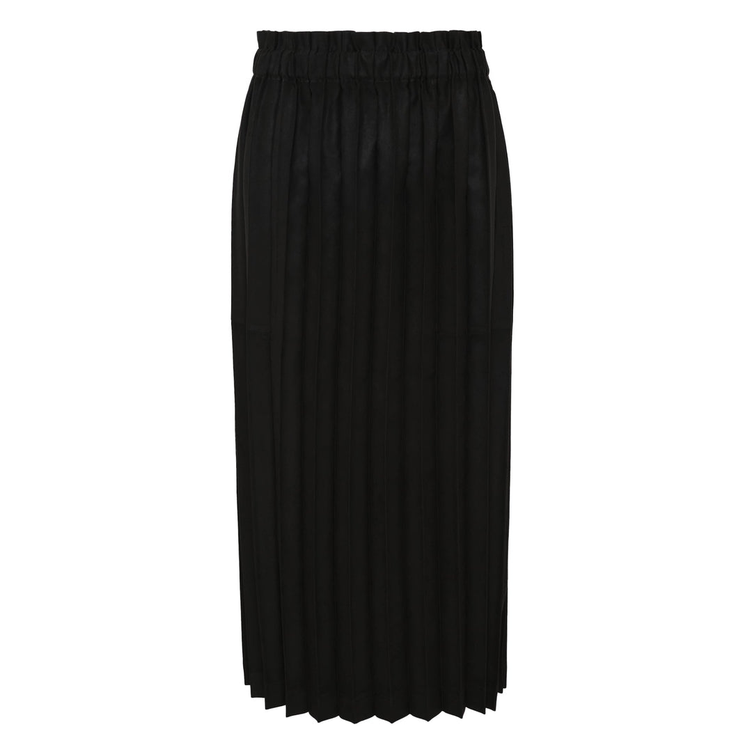Suede Like Pleated Skirt