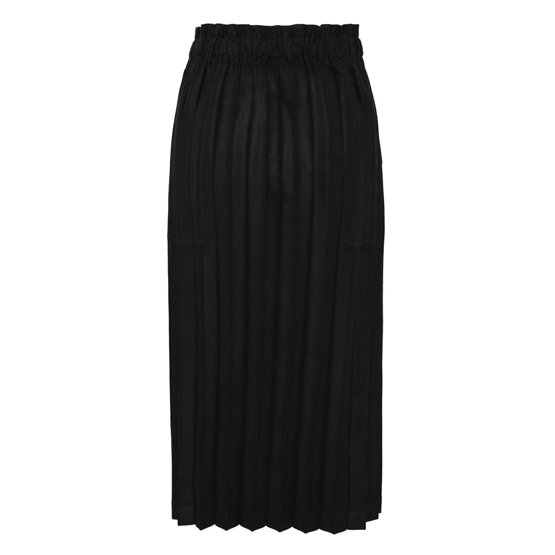 Suede Like Pleated Skirt