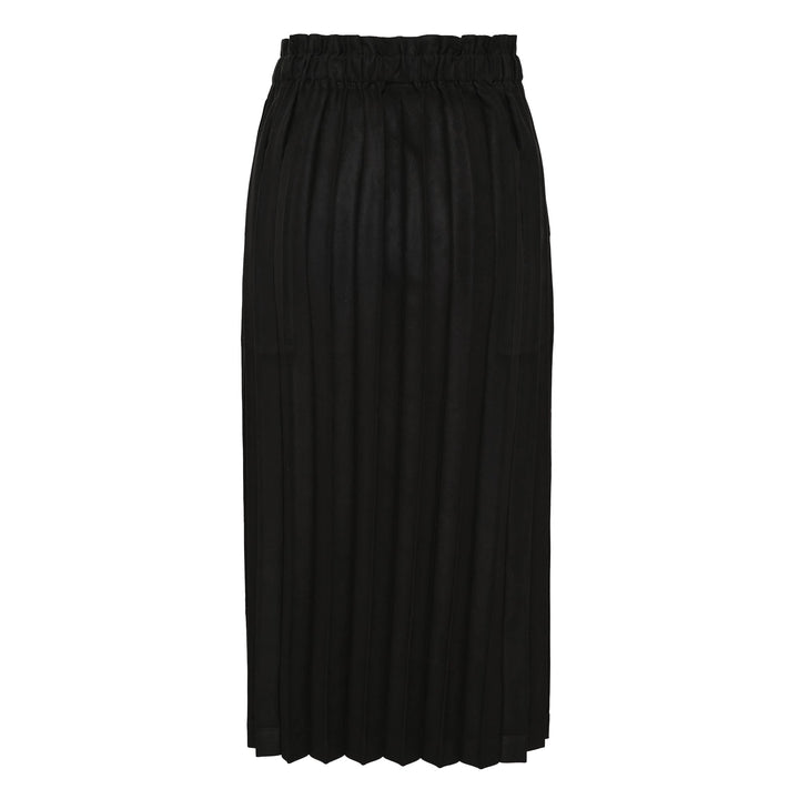 Suede Like Pleated Skirt