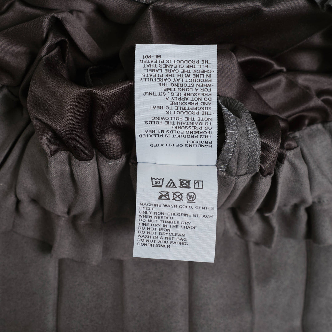 Suede Like Pleated Skirt