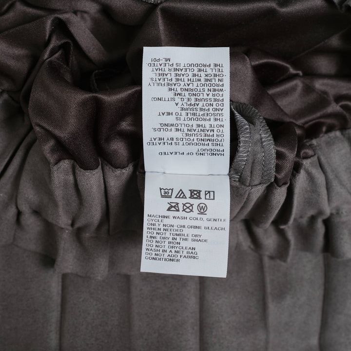 Suede Like Pleated Skirt