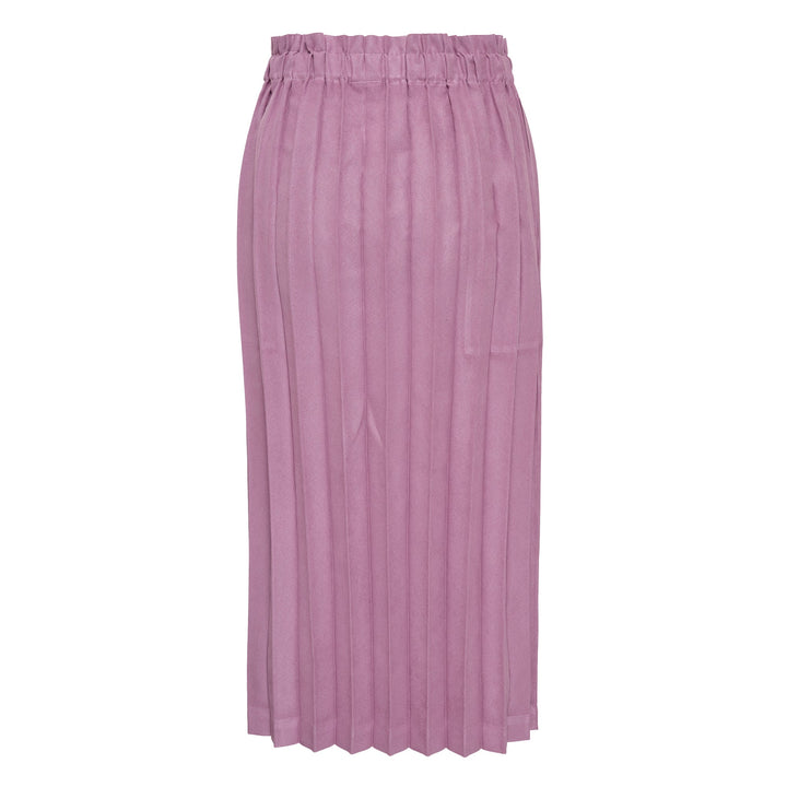 Suede Like Pleated Skirt