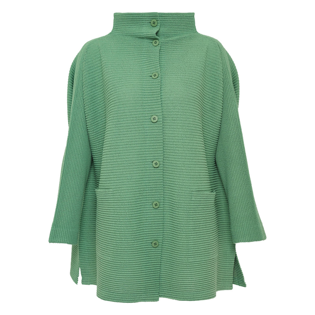 Fuwa Fuwa Mesh Pleats Cardigan