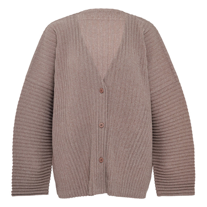 Corduroy Pleats Cardigan