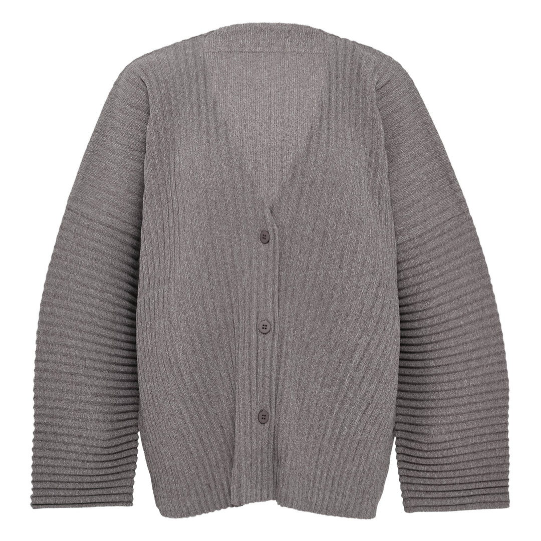 Corduroy Pleats Cardigan