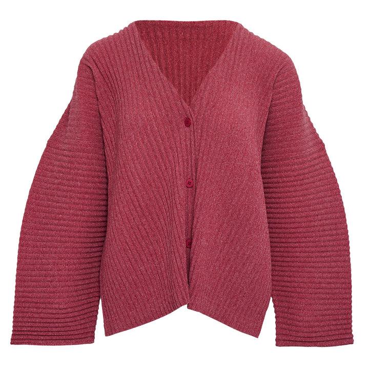 Corduroy Pleats Cardigan