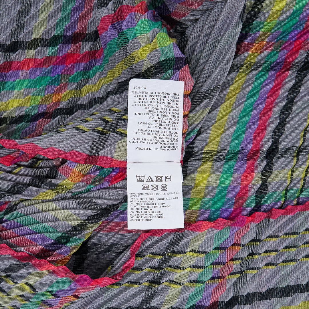 Check Pleats Stole