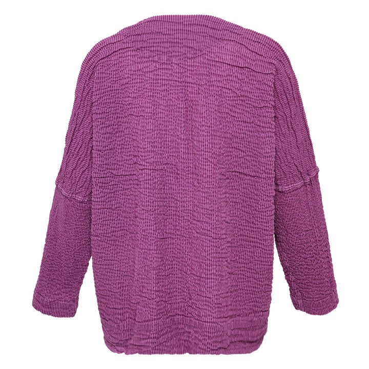 Stripe Flocky Cauliflower Cardigan