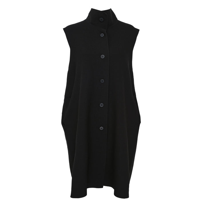Solid Knit Long Vest