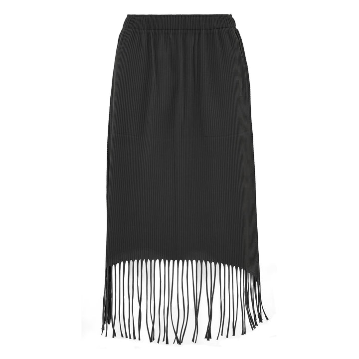 Fringe Pleated Skirt