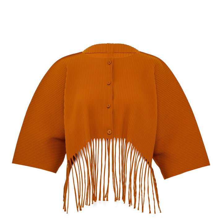Fringe Pleats Cardigan
