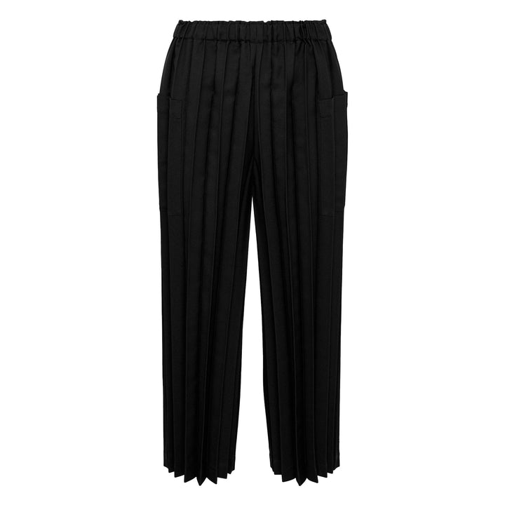 Color Pleats Bottom Pants