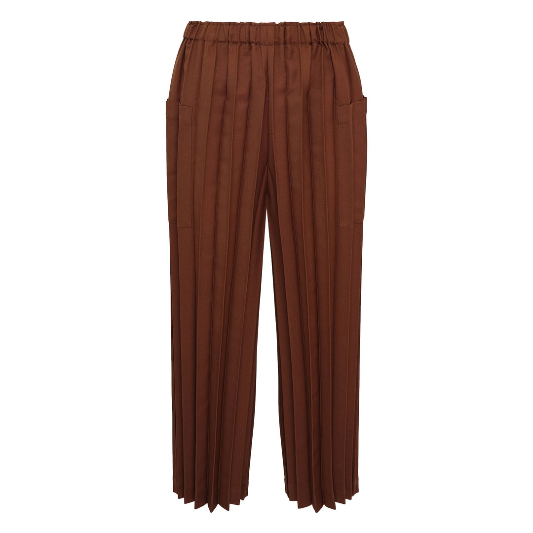 Color Pleats Bottom Pants