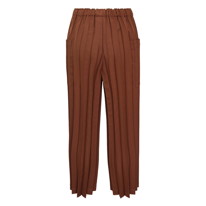 Color Pleats Bottom Pants