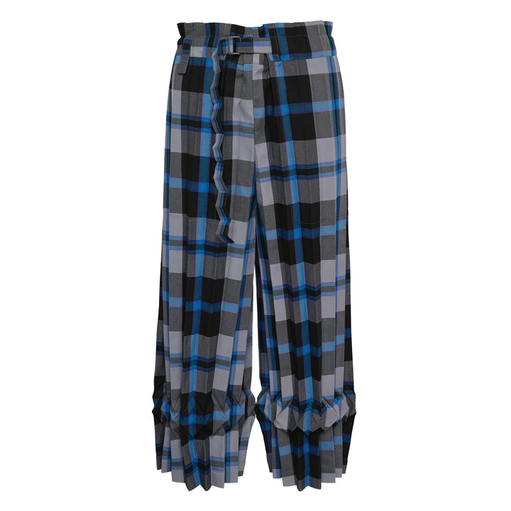 Tartan Check Pleats Pants