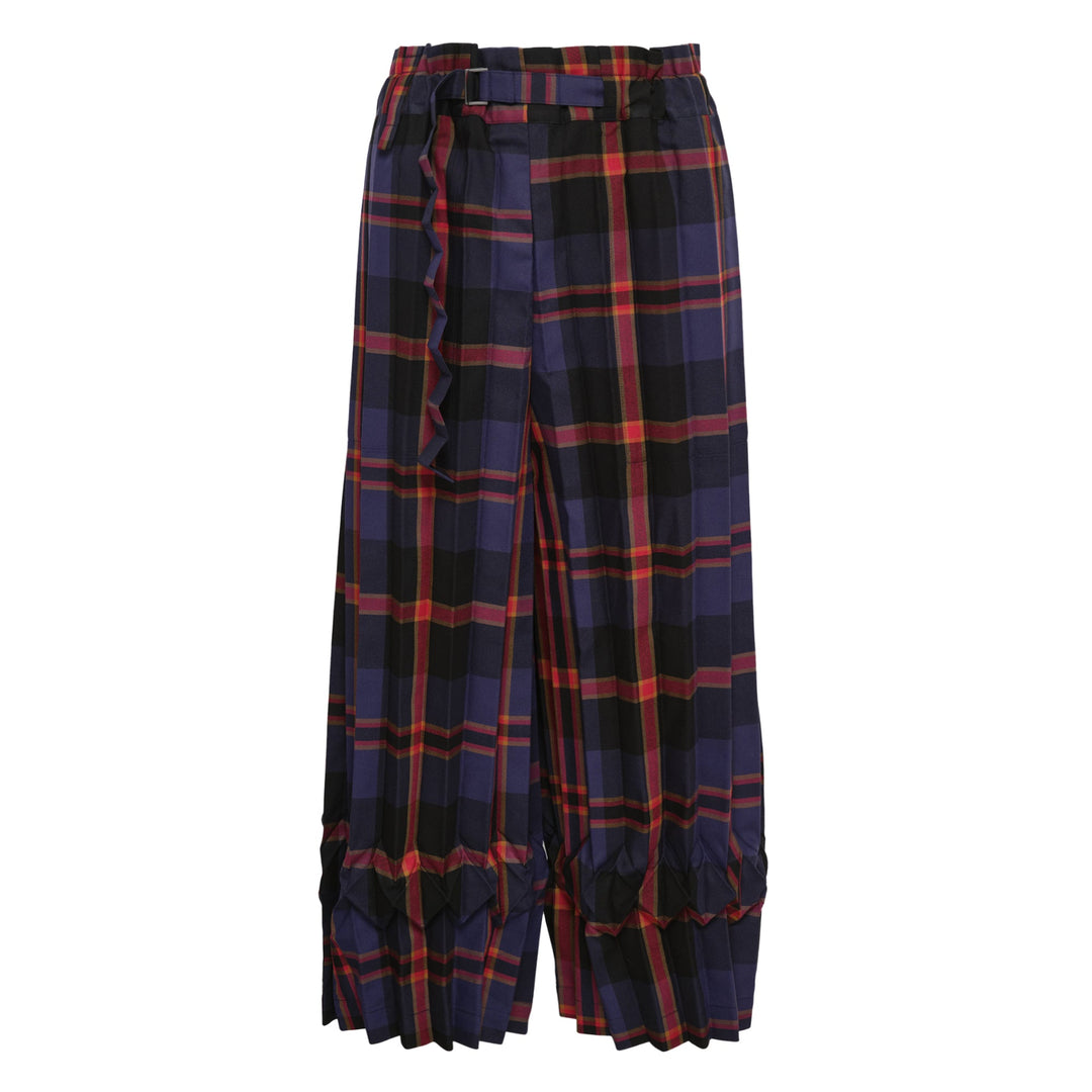 Tartan Check Pleats Pants