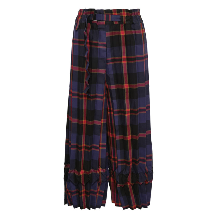 Tartan Check Pleats Pants
