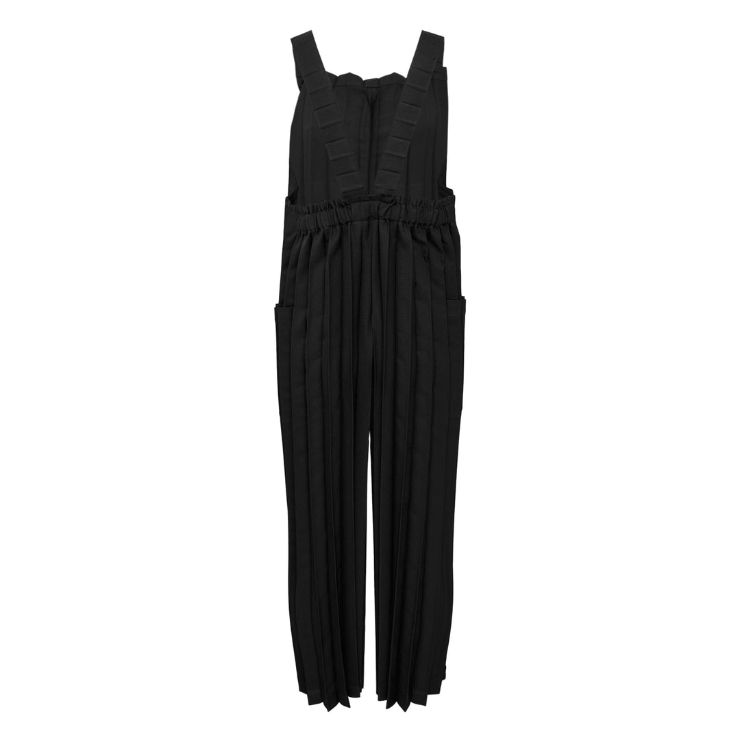 Color Pleats Bottom Jumpsuit