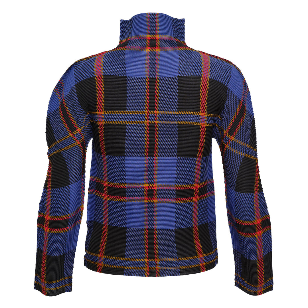 Tartan Check High Neck Top