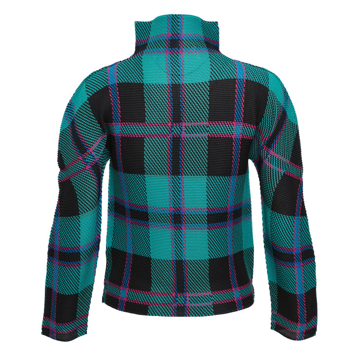 Tartan Check High Neck Top