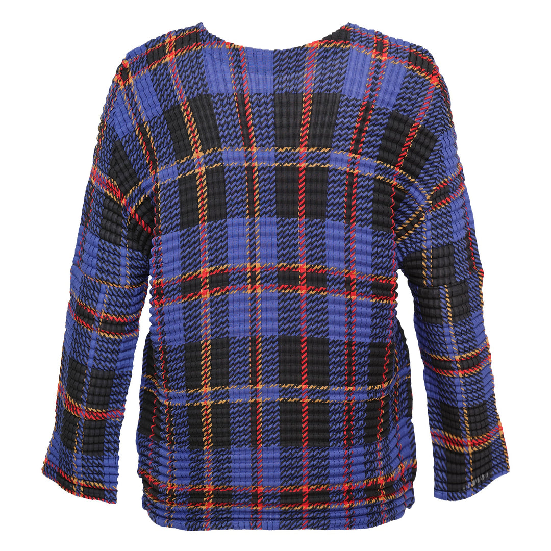 Tartan Check Pleated Shirt Top